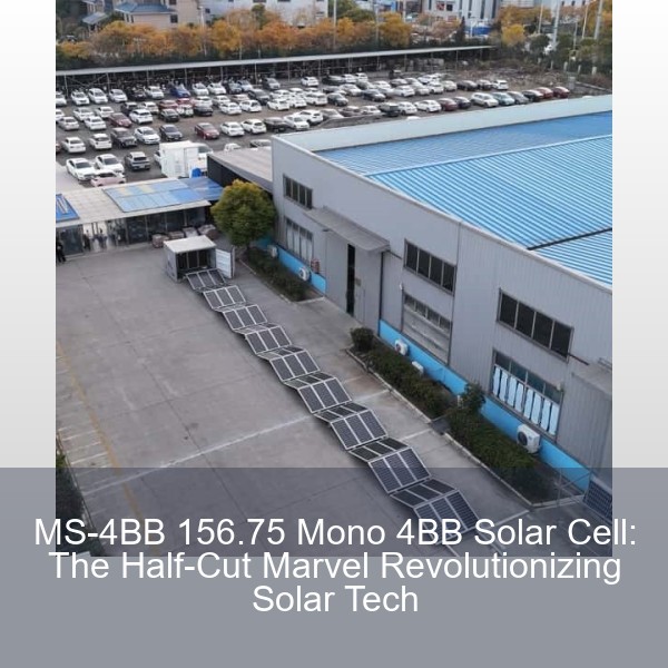 MS-4BB 156.75 Mono 4BB Solar Cell: The Half-Cut Marvel Revolutionizing Solar Tech